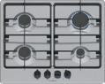 Bosch PGP6B5K60 Beépíthető Gázfőzőlap