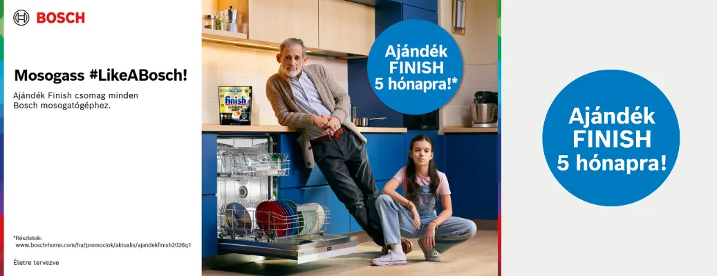 Ajándék Finish mosogatógép kapszula 5 hónapra